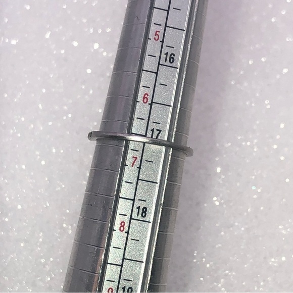 Vtg sterling rainbow multi gem stone chevron V ring sz 6.75 - Picture 13 of 15